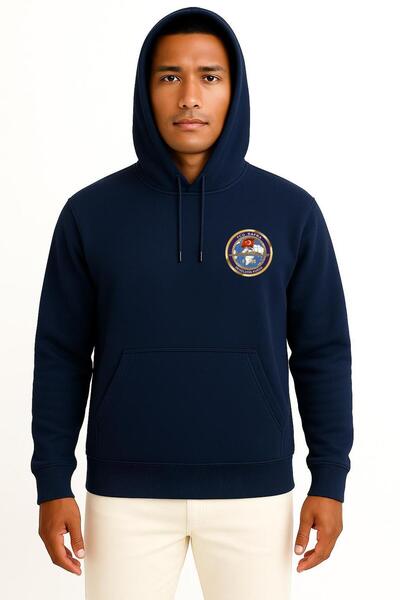 Bahriyeli Collection Hooded Tcg Bafra F505 Pocket Design Unisex Sweatshirt