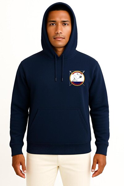 Bahriyeli Collection Φούτερ Unisex με σχέδιο τσέπης με κουκούλα Tcg Mızrak P332