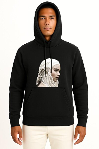 Bahriyeli Collection Φούτερ Unisex με κουκούλα Game Of Thrones με σχέδιο στήθ...
