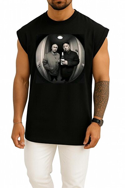 Bahriyeli Collection supradimensionat Putin și Kim Jong Un cu design pe piept