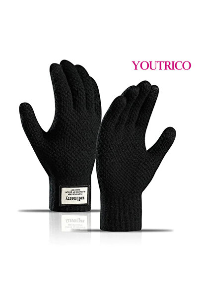 Youtrico قفازات شتوية من الصوف الكشمير المقاوم للرياح والحرارة عالية الجودة ل...