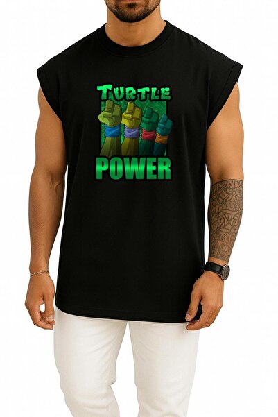 Bahriyeli Collection قصة فضفاضة نينجا تيردوز تيريتورايزد فورس تيشر مطبوع أتليت