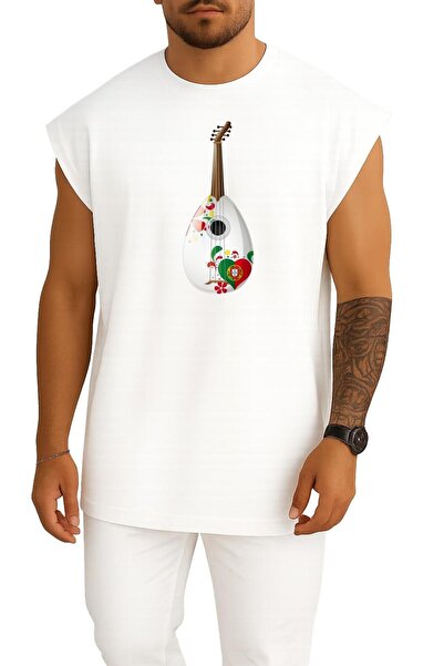 Bahriyeli Collection oversized Πορτογαλία Ουκαλίλι Κιθάρα Χορτοκομείο με τύπω...