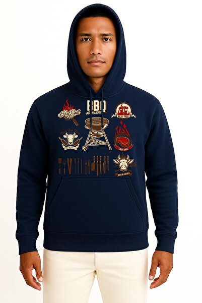 Bahriyeli Collection Hanorac unisex cu glugă, design piept, Restaurant Kebab ...