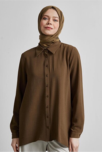 Alvina Shirt Collar Bluz 45521