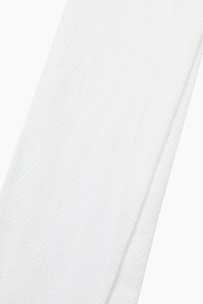 Bross Embossed Patterned Thin White Children's Pantyhose