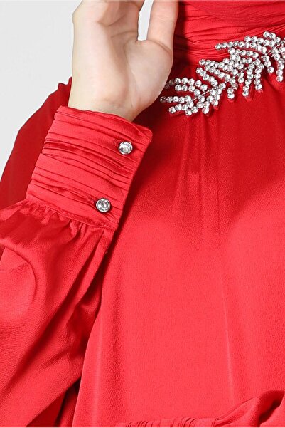 Alvina ACCESSORY DETAILED SATIN TUNIC 43523