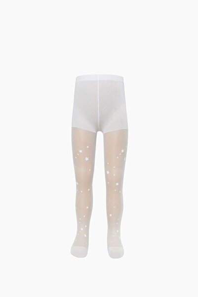 Bross Yıldız Desenli Ince Külotlu Çocuk Çorabı