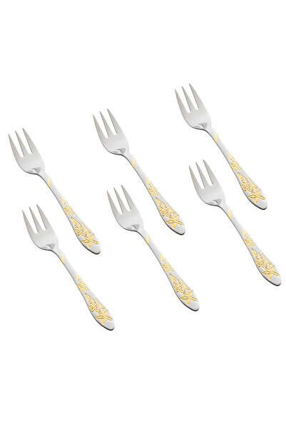 HIC Stainless Steel Cutlery Set Silver With Gold 30 Pieces