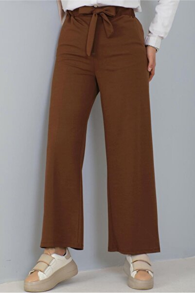 TRENDTESETTÜR Brown Wide Leg Women's Trousers - T 0402