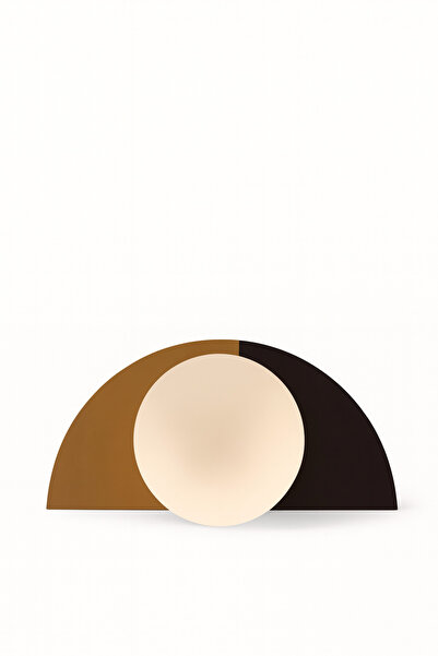 VENON Half Moon Semi-Circular Black Antique Wall Lamp Sconce 15 cm Globe Glass Hotel Lighting