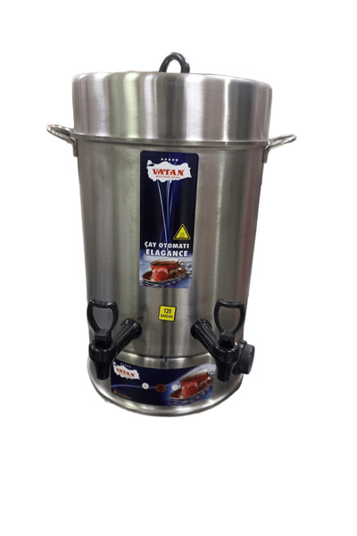 Netoc Vatan Elektrikli Çay Semaveri 160 Bardak Kapasiteli Çaycı Çelik Çift Musluklu