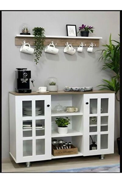 Generic Multipurpose Sideboard and Buffet Table for Kitchen and Living Room, Kitchen and Dining Room Console