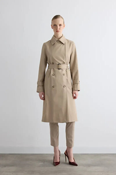 Gusto Classic Trench Coat - Beige