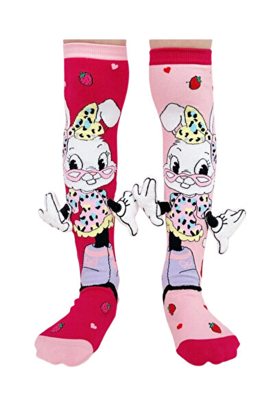 Gadget Gear Розови чорапи до коляното с форма на уши на заек