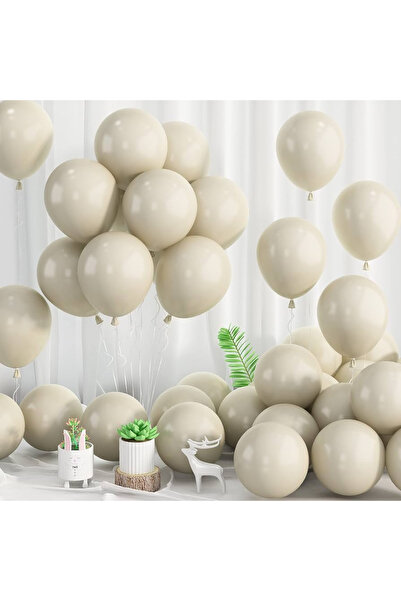 BALON DİYARI 40 Adet Deniz kumu Renk Balon – Helyum Uyumlu, Kaliteli Ve Dayan...