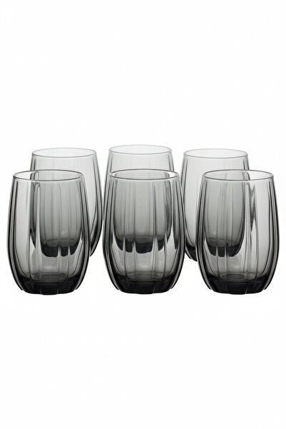 Paşabahçe 420302 Linka Gray Color Water Glass, 6 Pack 240 Cc
