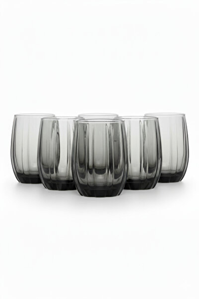 Paşabahçe 420302 Linka Gray Color Water Glass, 6 Pack 240 Cc