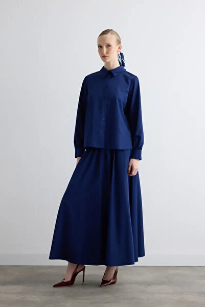 Gusto Parachute Fabric Shirt - Navy Blue