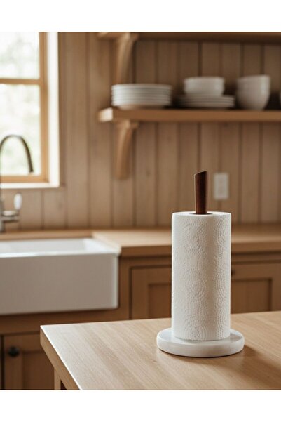 MERALP حامل مناديل خشبي من الرخام، حامل مناديل ورقية للمطبخ