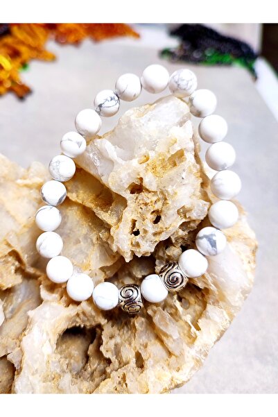 ŞAHBEY TESBİH سوار الحجر الطبيعي Howlite