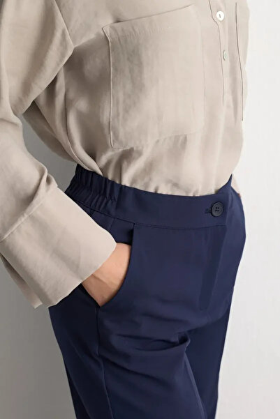 Gusto Palazzo Pants with Pockets - Navy Blue