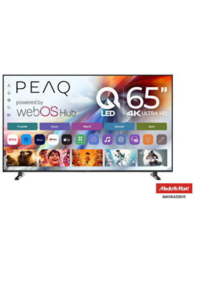 PEAQ 65Q90 PTV65WQU-3025A 65 inç 164 Ekran Dahili Uydu Alıcılı WebOS 4K UHD QLED TV