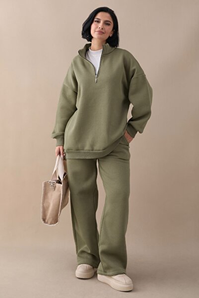 InStyle Raster Zippered Khaki Double Set