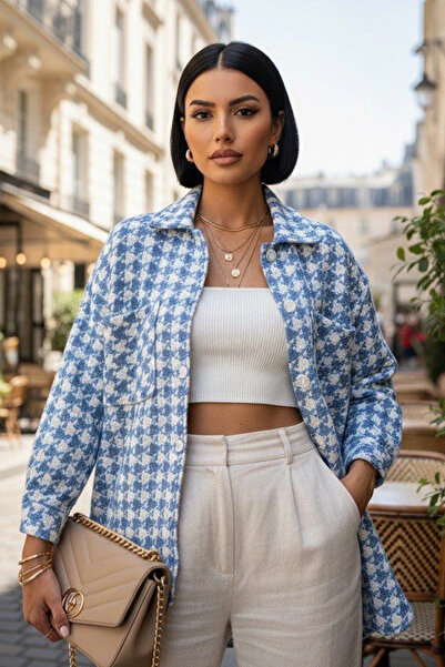 AsprinFashion قميص كازاياكي باللون الأزرق