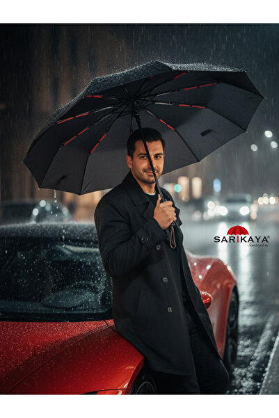 Sarıkaya Şemsiye Güçlendirilmiş 10 Tel Premium Sap Tam Otomatik Şemsiye