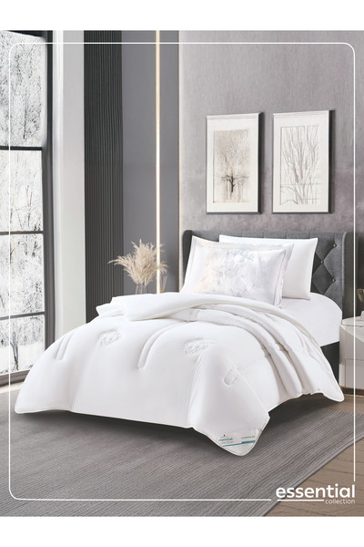 Donetella 4-Piece Comforter Set – Single Size 170x230 cm, Microfiber, Digital Quilted 350 Gsm Filling