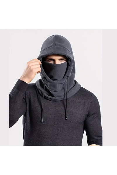 GlassySKY With Neck Collar Face Mask Lace up Closure Windproof Fleece Hat Winter Ski Snow Outdoor