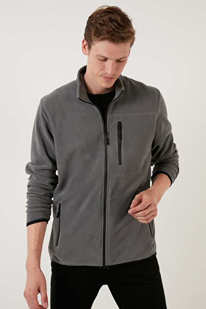 Buratti Slim Fit Pockets Zippered Anti-Pilling Non-Pilling Cold-Proof Fleece Cardigan Unisex Hi