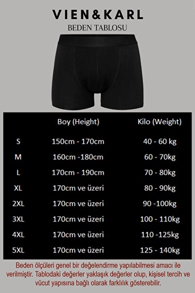 Vien&Karl Férfi mintás 6 részes prémium fésült pamut boxer lycrával