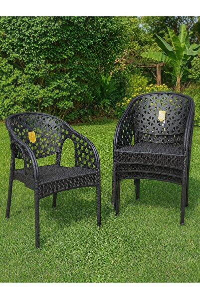 ZİYNET HOME 6 Adet Lotus Bahçe Balkon Sandalyesi 6 Adet Rattan Desenli Sandalye Pro 1. Kalite Koltuk Rahatlığı