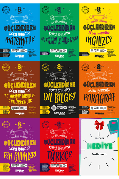 Ankara Yayıncılık 8. Sınıf Güncel 2024 Tüm Dersler Yeni Nesil Sorular Güçlend...