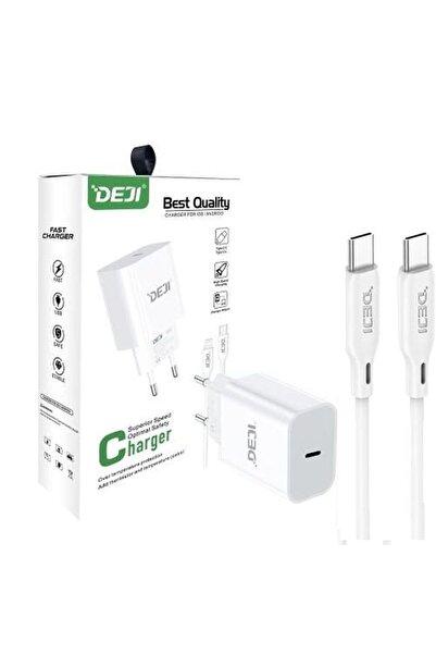 Deji A109 Mains Charger with Type-C Cable - Type-C 20W White -