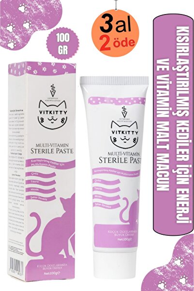 VitKitty Kısırlaştırılmış Kediler İçin Multivitamin Kedi Maltı Kedi Vitamini...