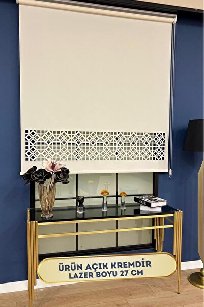 VOLPER MEKANİK Volper Lzr40 İthal Mat Kalın Kumaşlı Lazer Kesim Stor Perde ( ...