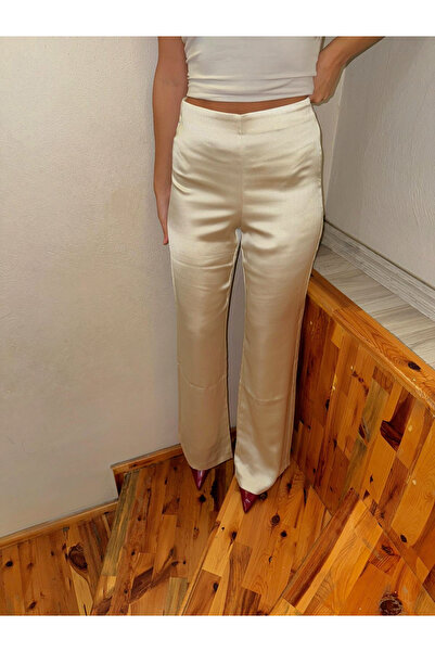 FREZZBİ Women's High Waist Satin Pants