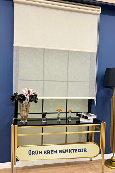 VOLPER MEKANİK VOLPER VP1075 Çift Mekanizmalı Modern Tül ve Stor Perde ( Açık Krem )