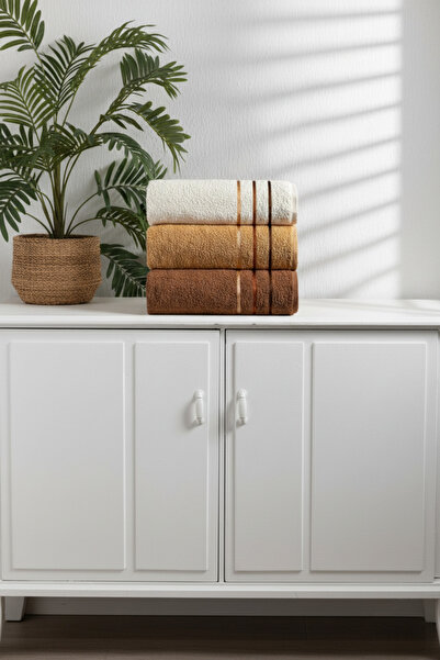 DNZGÜLCAN Mira 3-Piece 100% Cotton Towel Set |   Body and Bath Towel |   50X90 cm