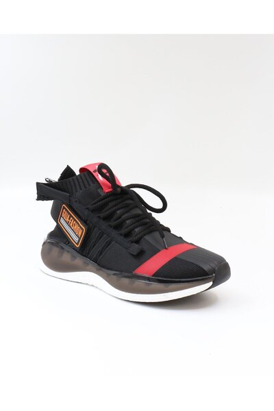 Guja 23Y500 حذاء رياضي رجالي أسود اللون منسوج بنعل هوائي