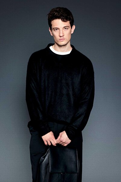 ablukaonline Men's Oversized soft texture pullover black