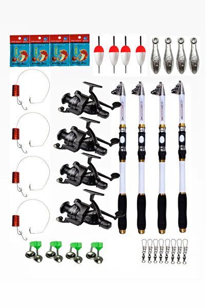 Oskar Oltamix 4’lü Aile Seti Jako 4000 Makine Cordoba 2.70m 100-250 gr Atarlı Teleskopik Kamış