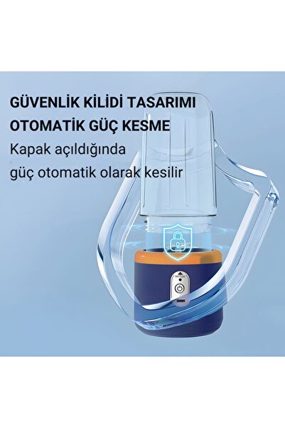 Polham 400ML Smoothie Taşınabilir Şarjlı Çok Fonksiyonlu El Blendere, 2 Bardaklı Kişisel Detoks Hazı