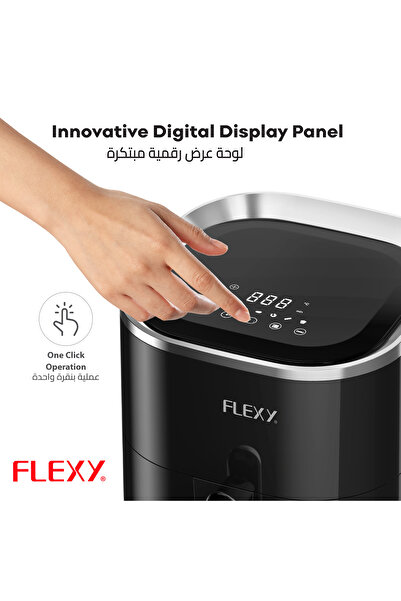 flexy Digital Air Fryer 4.5L, 360° Heating, 1500W, Digital Display