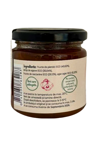 EcoBuun Nectarine and peach jam, BIO, 200 g (sugar free) - Romanian product