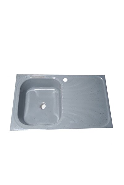 RAY Pachet-Chiuveta bucatarie,din compozit,gri marmorat,80x50cm,montare blat+Baterie monocomanda