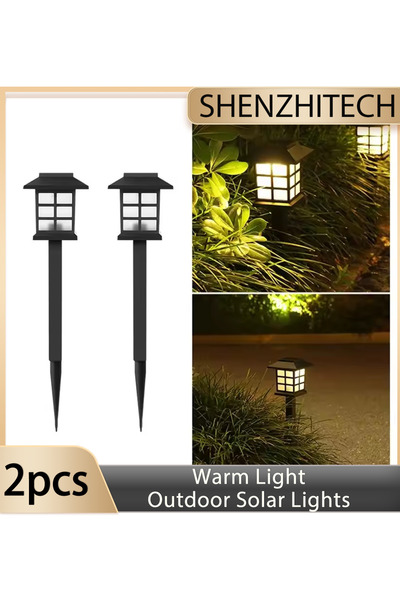 Choice مجموعة من قطعتين من مصابيح المسار الشمسية الدافئة - إضاءة خارجية مقاوم...